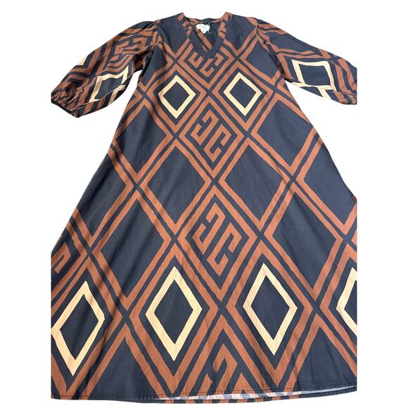 Anthropologie Porridge Mireil Midi Dress Brown Size Small - Picture 9 of 11